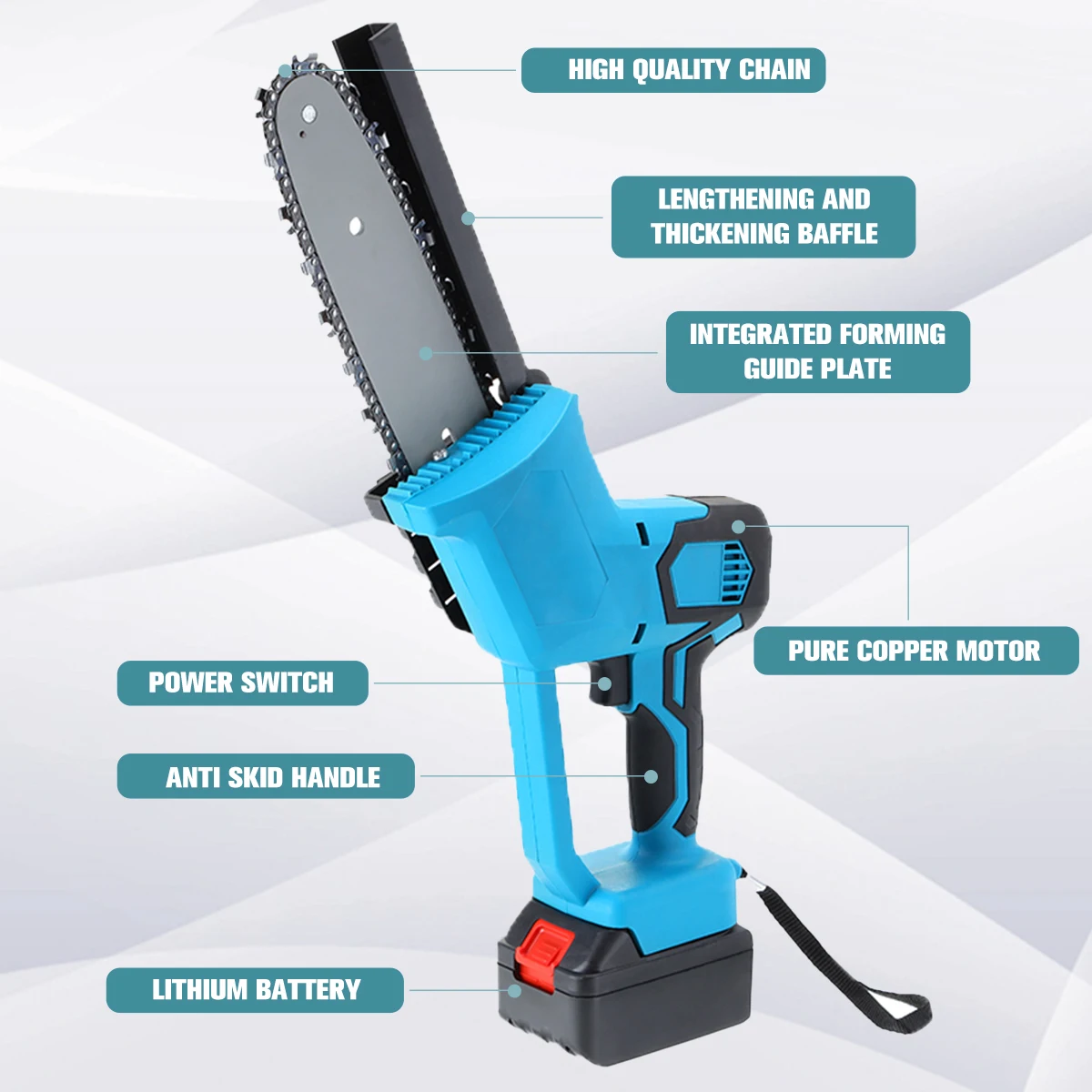 Беспроводная бензопила 8 дюймов 1500 Вт | Инструменты