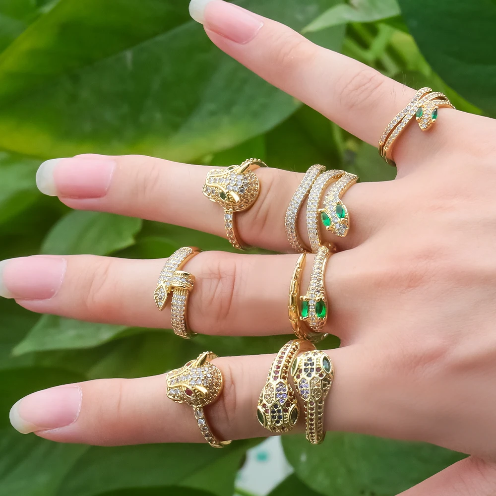 Далекая Звезда 2020 пантера головки регулируемое кольцо кольца в виде змейки Для