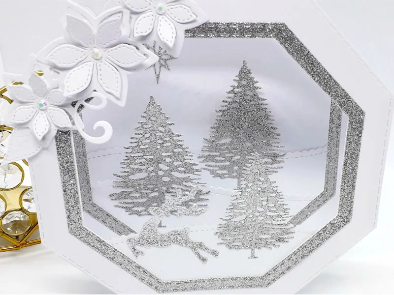 Большие режущие штампы Прошитые Восьмиугольные Скрапбукинг оформление открыток