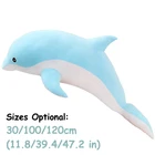 Игрушка плюшевая Kawaii дельфин, мягкая набивная Подушка-Зверюшка, кукла для детей, подарок для сна для девочек, 1 шт., 120 см, большой размер