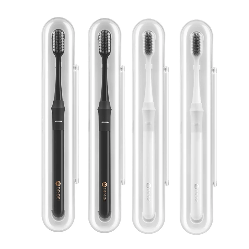 2 white 2 black С походная коробка Xiao mi Doctor B Tooth mi Bass метод лучше шунт щеток пара Уход за зубами для mi jia умный дом - Цвет: 2 white 2 black