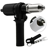 electric hand riveter conversion tool insert nail riveting adapter gun nut tool cordless rivets drill adaptor