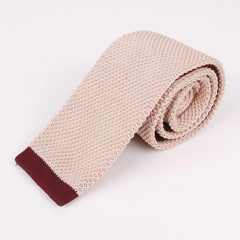 Linbaiway 5 см с плоской головкой трикотажные галстуки для мужские Вязание Узкие