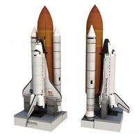 34cm height 1 150 atlantis space shuttle rocket 3d paper model building diy puzzle educational construction toys for children