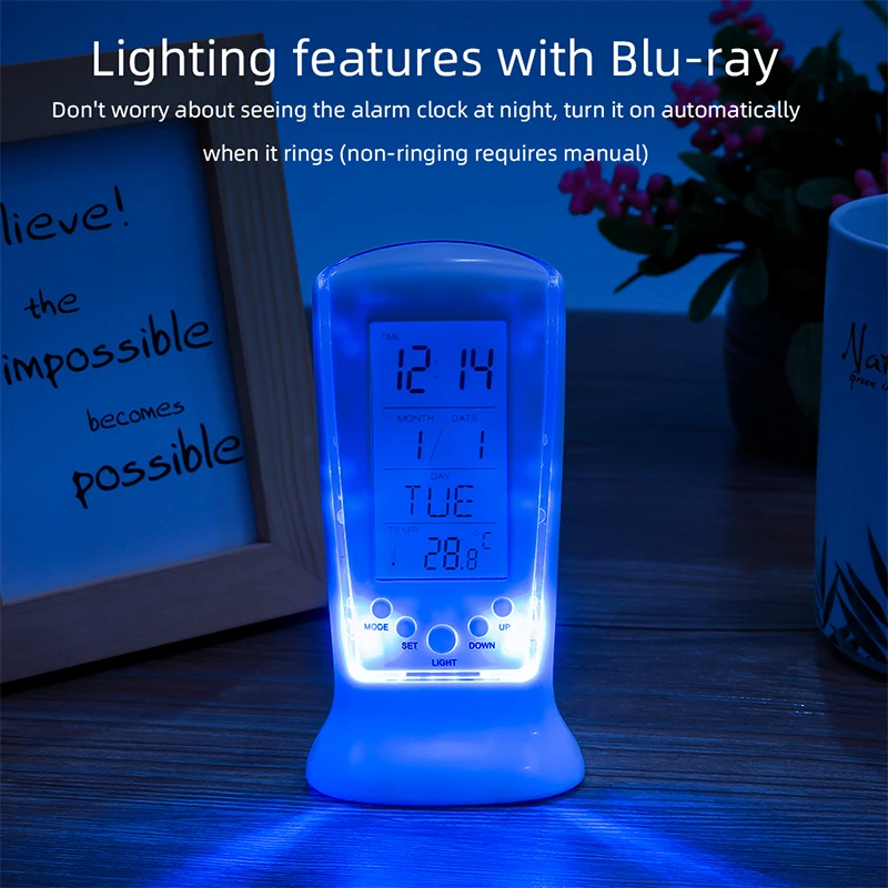 СВЕТОДИОДНЫЙ цифровой ЖК будильник многофункциональные настольные часы с