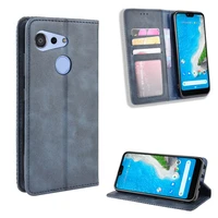 for kyocera android one s6 case wallet flip style vintage leather phone cover for kyocera android one s6 s 6 with photo frame