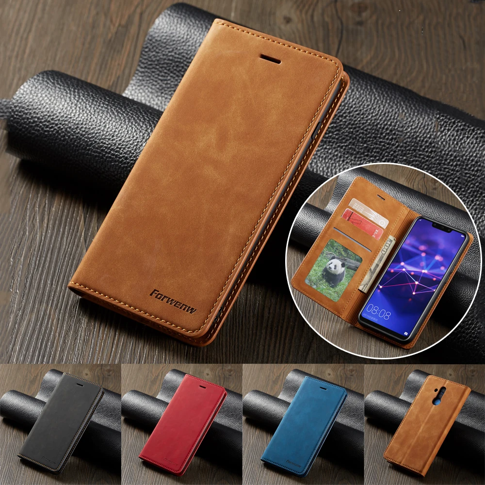 Кожаный флип чехол для Huawei Mate 30 20 Lite Магнитный кошелек карт P40 P30 Pro P20 Honor 10