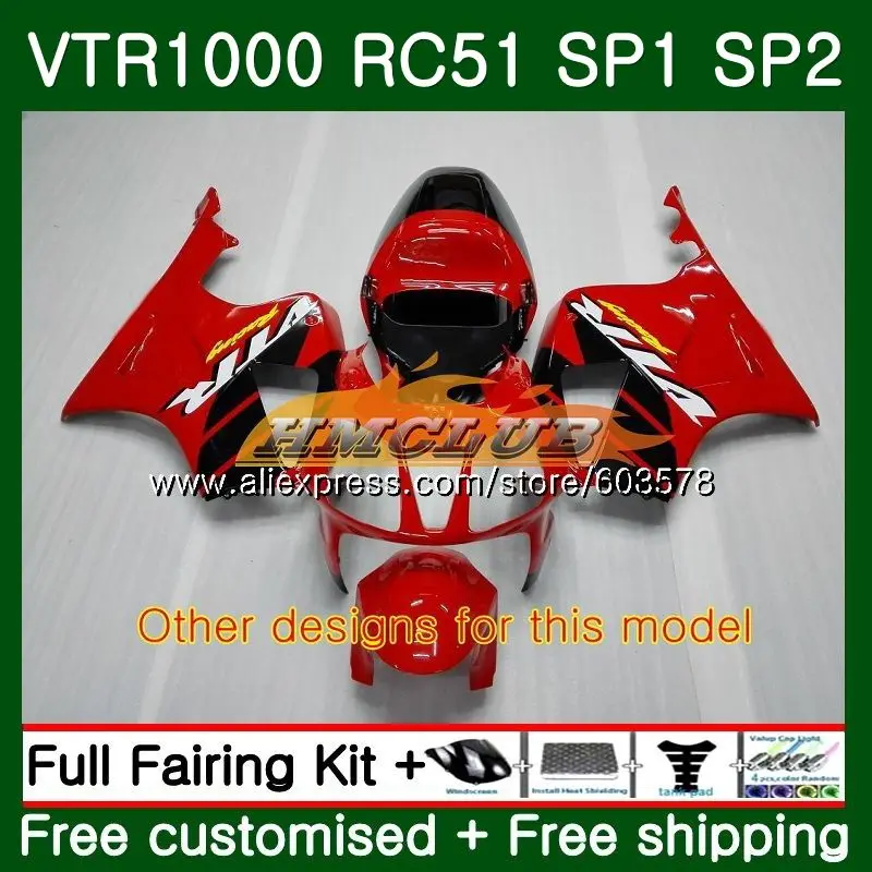 Обтекатель для HONDA VTR1000 2000 2001 2002 2003 2004 2005 2006 89CL.28 Белый Черный RTV VTR 1000 RC51 SP1 SP2 00 01 02 03 04