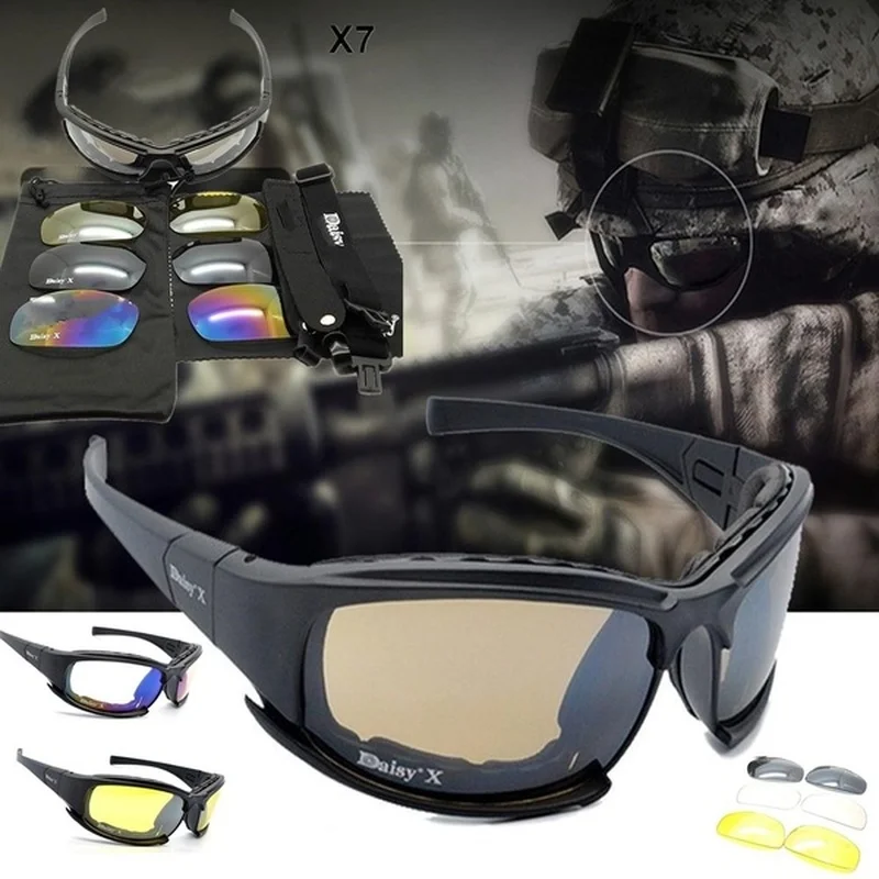 

X7 Tactical Polarized Glasses Military Goggles Army Sunglasses With 4 Lens For Hunting Shooting Cycling Motorcycle Glasses