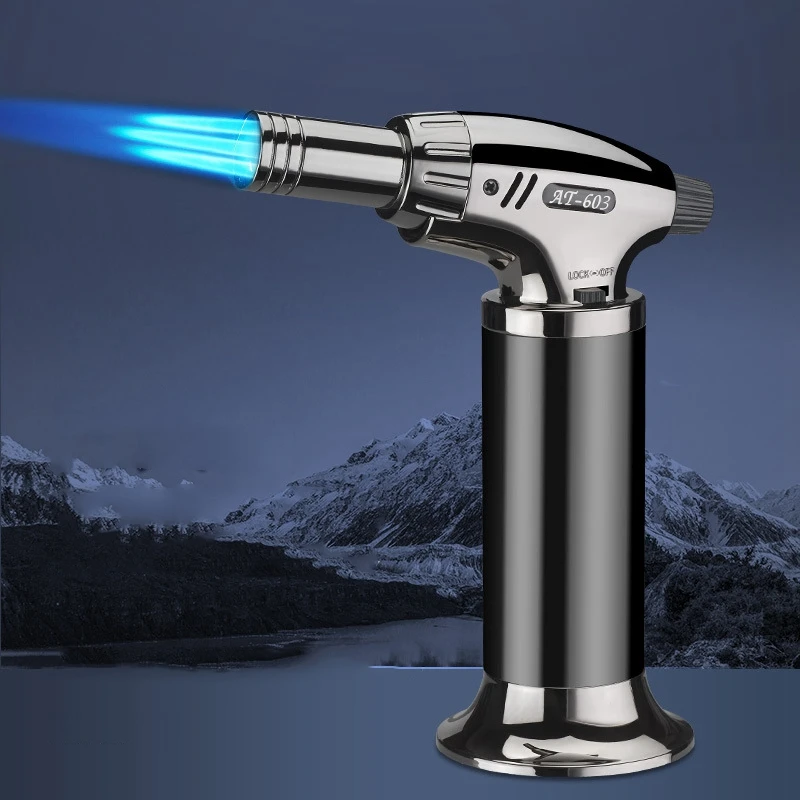 Три турбо металлические газовые зажигалки аксессуары для курения ветрозащитные