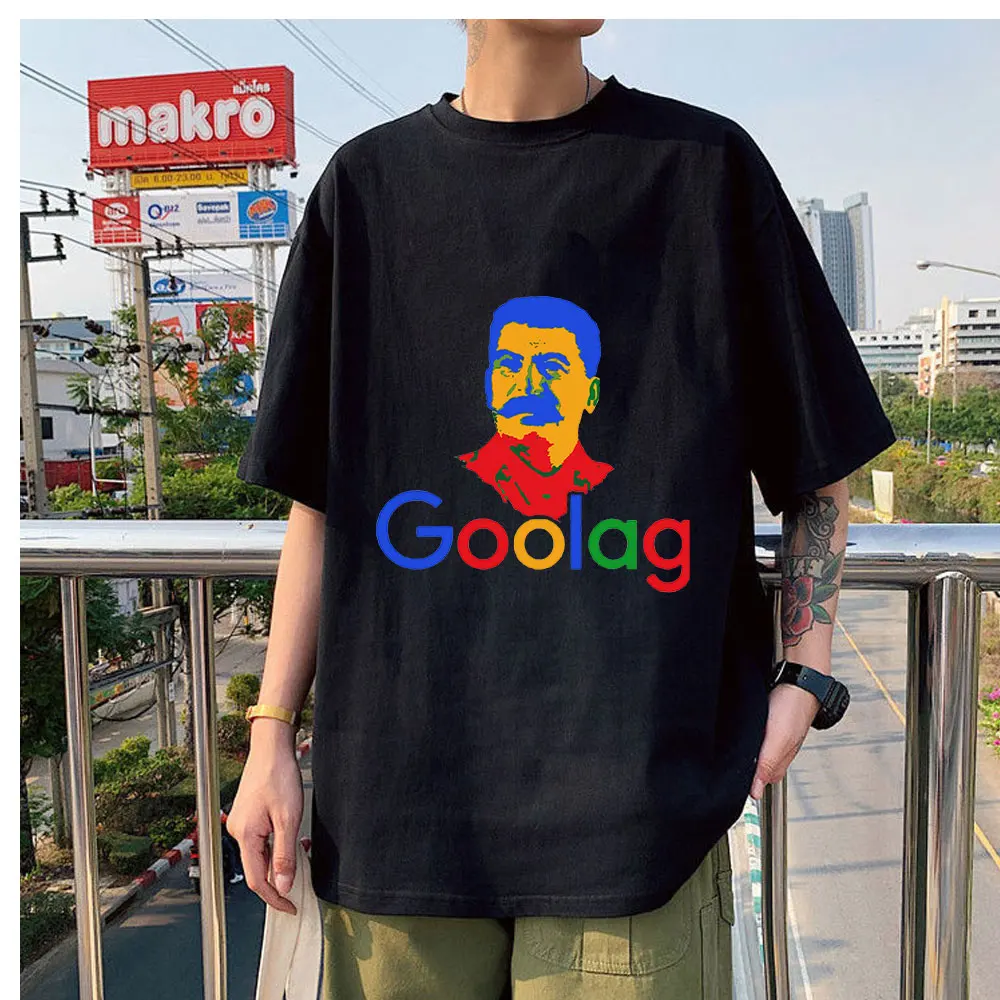 

2021 New Goolag USSR Stalin Artsy Awesome Artwork Drawing Couple T-shirts Graphic Comfortabled Tee Oversized Unisex Streetwears