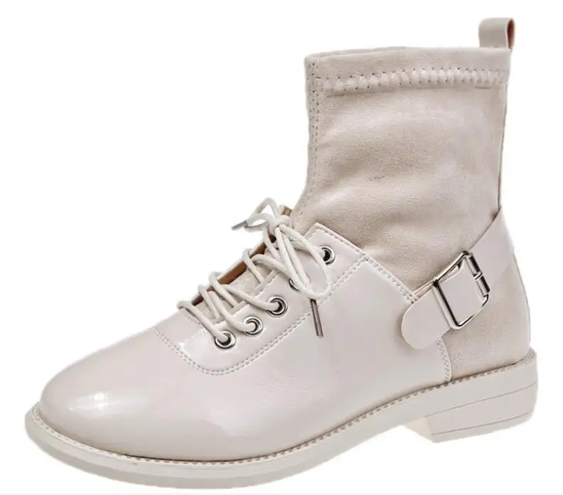 Новые привлекательные элегантные весенне-осенние ботинки из искусственной кожи