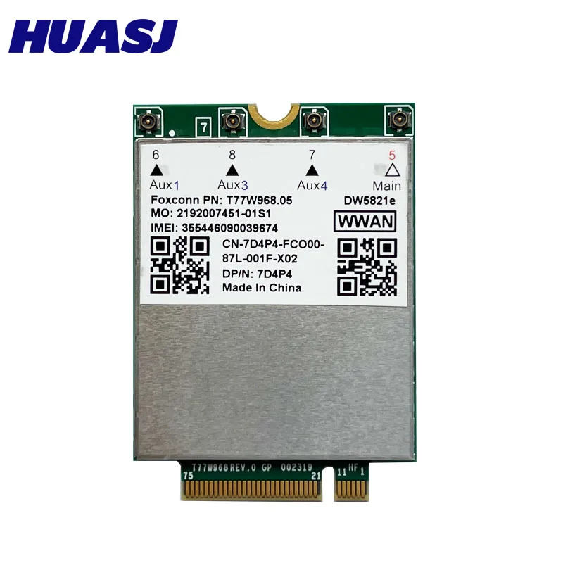 4g router HUASJ T77W968 For Dell DW5821e LTE Cat16 GNSS 5G WWAN Card Module for Lattitude 5420 5424 7424 Rugged Latitude 7400 / 7400 2-in usb internet 4g