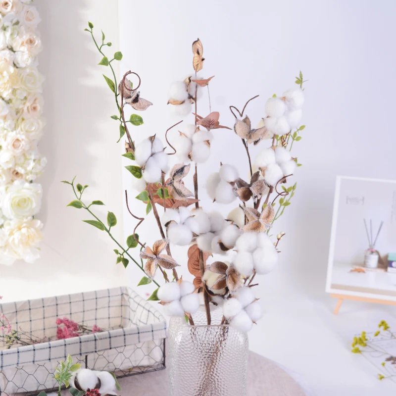 1 шт. искусственный цветок из натурального хлопка для свадьбы Рождественское