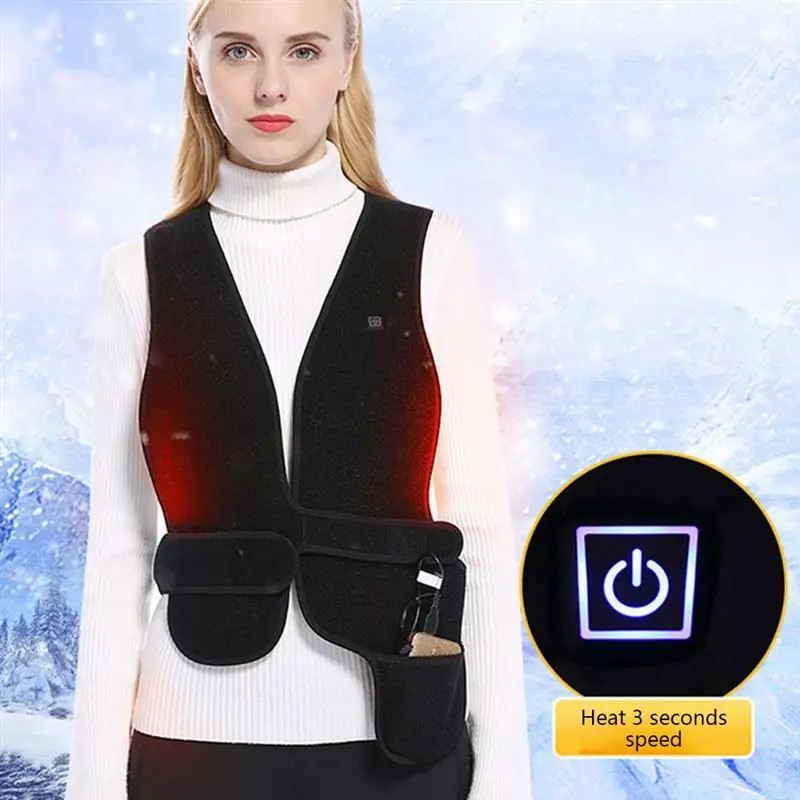 

Heated Vest Men Women USB Charging Multifunction Adjustable Temperature Winter Electric Sleeveless Unisex Warmer Jackets