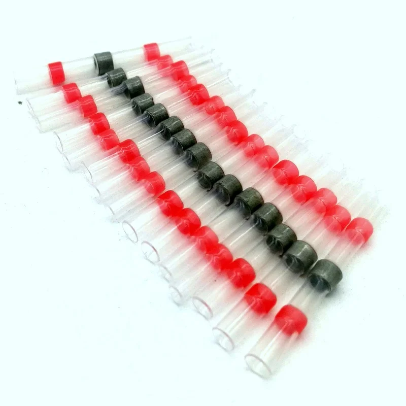 50pcs Solder waterproof Heat Shrink Butt Connector Splice Soldering Electrical Wire Cable Crimp Terminal Kit | Обустройство дома