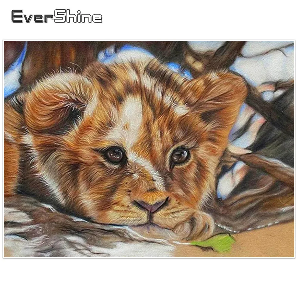 EverShine 5d алмаз живопись картина стразами Diy алмазная вышивка животные ручной