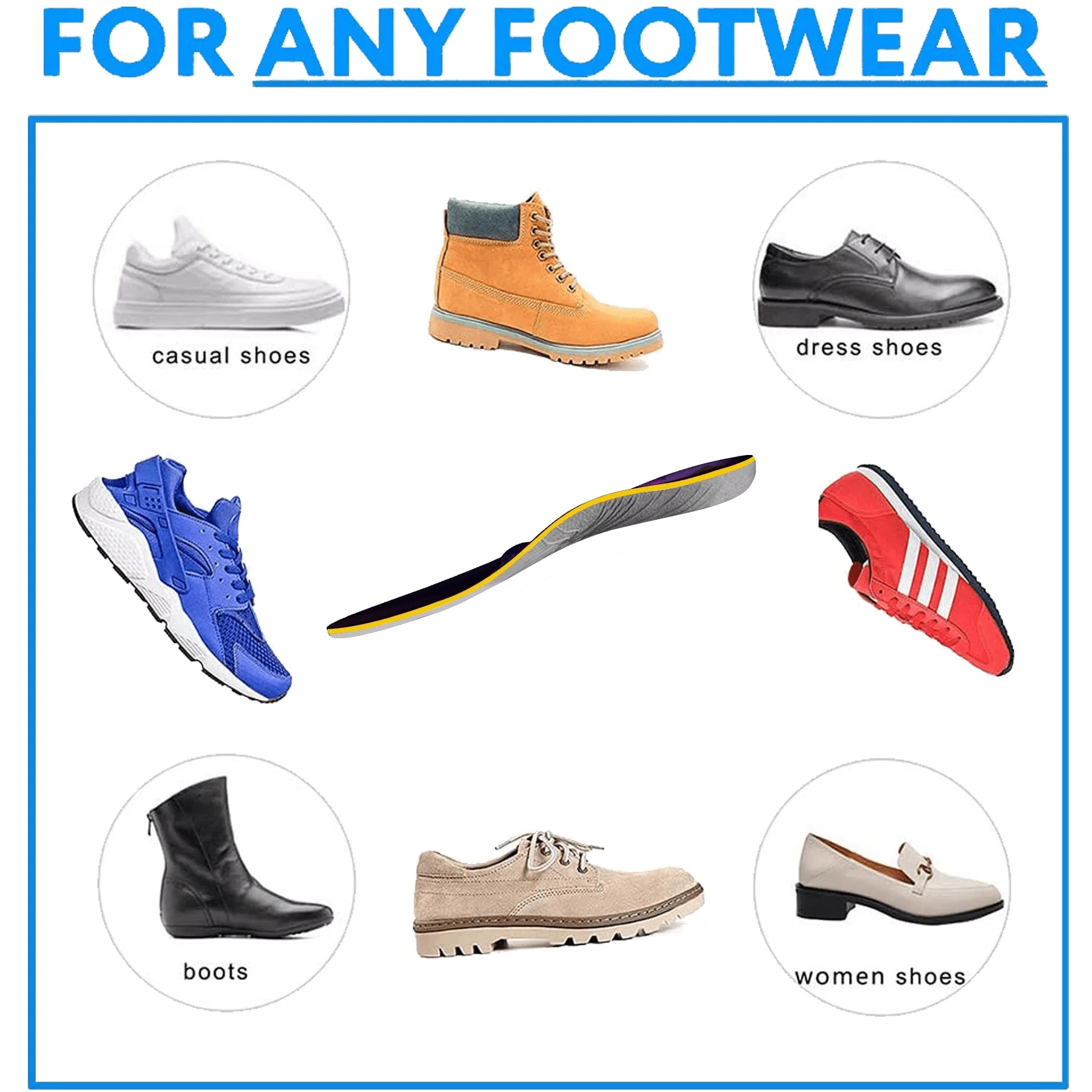 Ортопедические стельки с поддержкой свода стопы коррекция боли в пятке