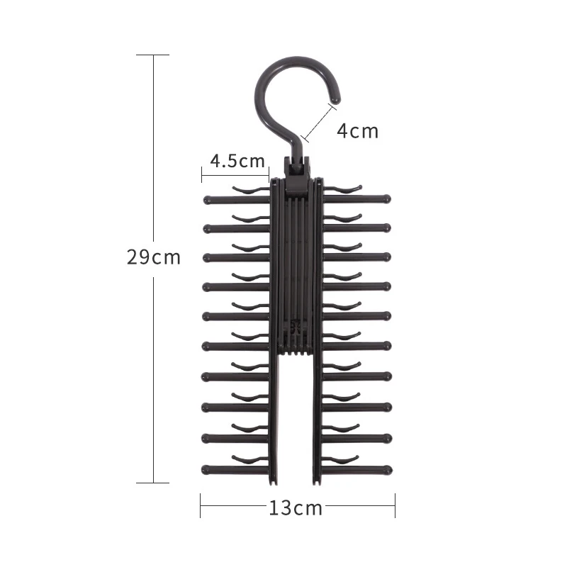 Вешалка для галстука 20 рядов регулируемая вращающаяся на 360 градусов | Дом и сад