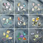 Броши с эмалью, в виде скелета, пчелы, кошки, динозавра, фруктов, 5 шт.компл.