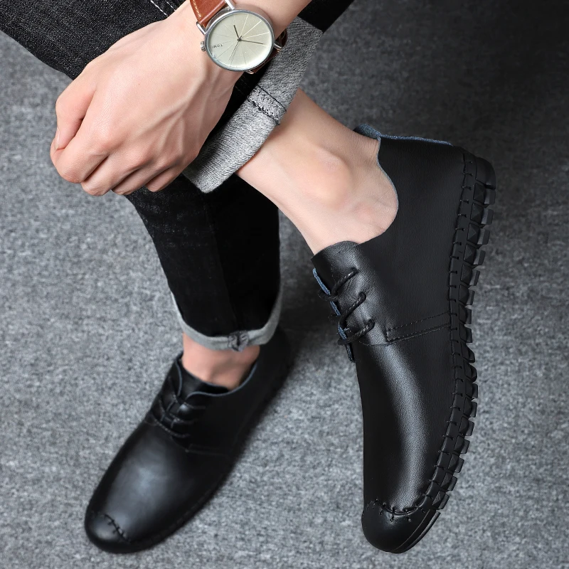 

Men's Casual Shoes Loafers Mens Shoes Quality Handmade Leather Driving Shoes Man Flats Moccasins Shoes leather sneakers