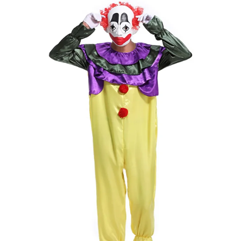 Новинка 2019 мужской костюм для косплея на Хэллоуин клоуна цирковой маг Забавный
