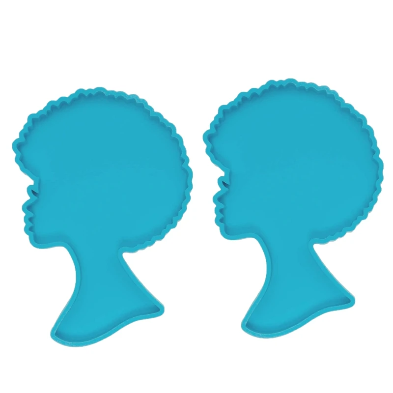 Форма для подноса из смолы 2 шт. форма афро-женщин силиконовой большая в форме