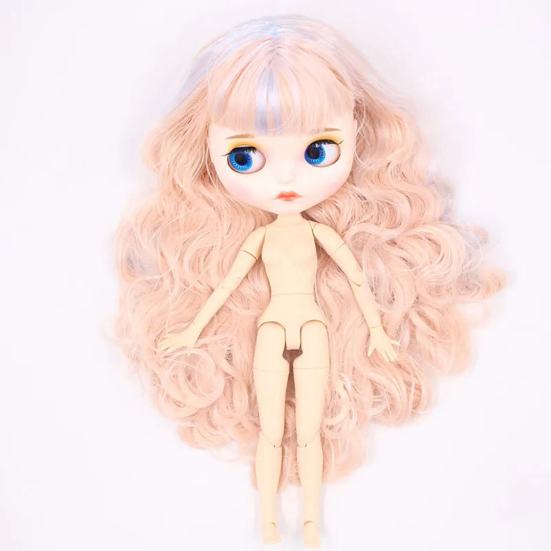 Fortune Days icy 1/6 bjd No.BL2352/6005 Pink mix blue hair carved lips matte face with eyebrow customized | Игрушки и хобби