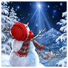 Алмазная живопись Снеговик Стразы 5D DIY Алмазная вышивка Пейзаж Вышивка крестиком Декор для дома