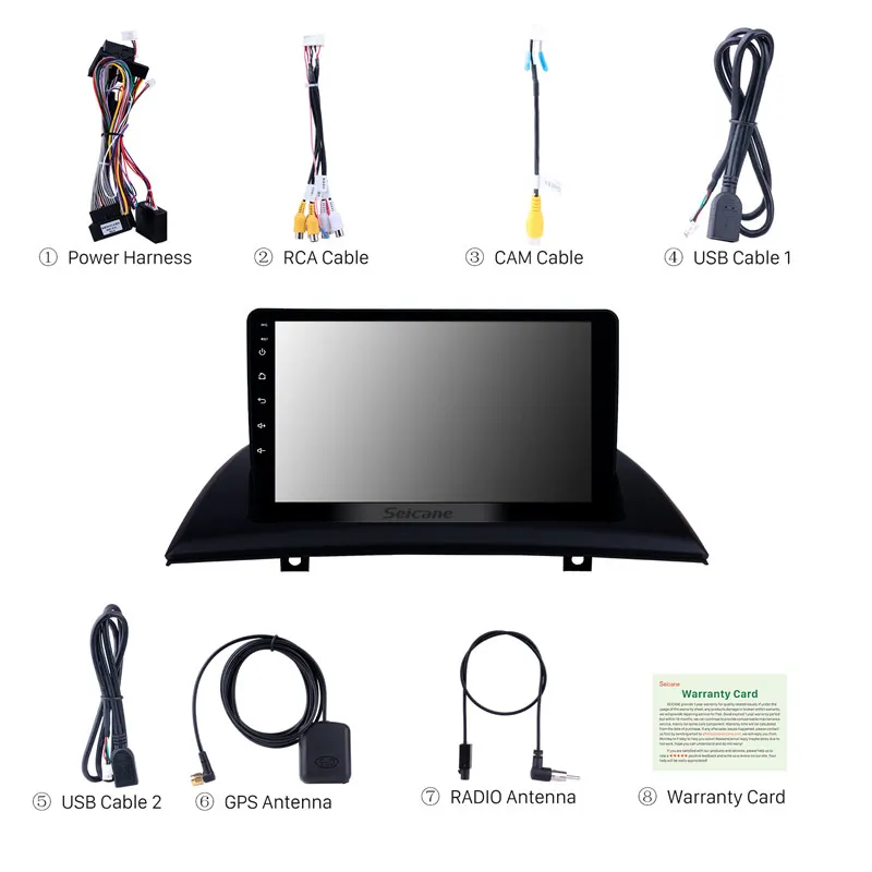 Seicane 9 дюймов Android 0 IPS автомобиля GPS головное устройство плеер для 2004 2007 2012 BMW X3 E83 2.0i