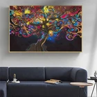 Психоделическое цветное дерево LSD масляная живопись на холсте настенный художественный плакат и печать настенные картины для гостиной украшение для дома