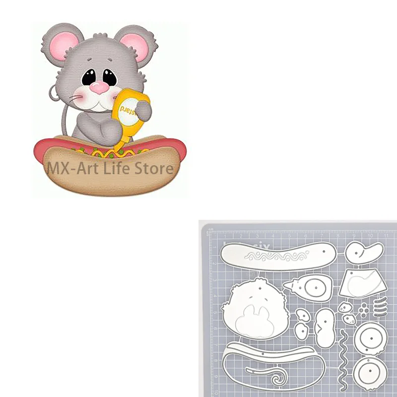 Крем для мыши хот-дог металлическая резка штампы животные Детская кукла ремесло