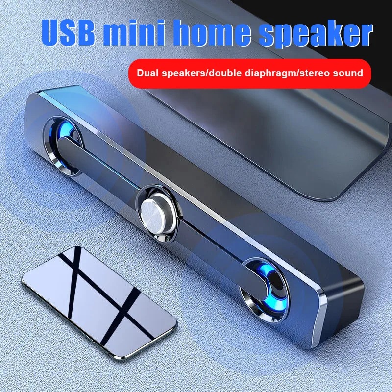 

V-111 Computer Speaker USB Wired Stereo Subwoofer Bass Speaker Bluetooth Speaker for PC Laptop Phone DF