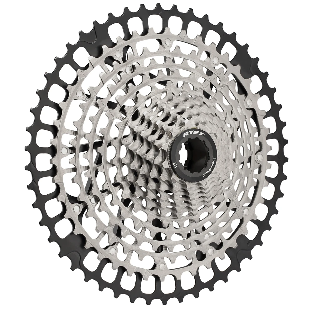 

RYET 12 Speed Bicycle Cassette HG MTB 11-50T 12S 50T Full steel 12Speed K7 Mountain Bike Freewheel Sprocket NX GX eagle R8000