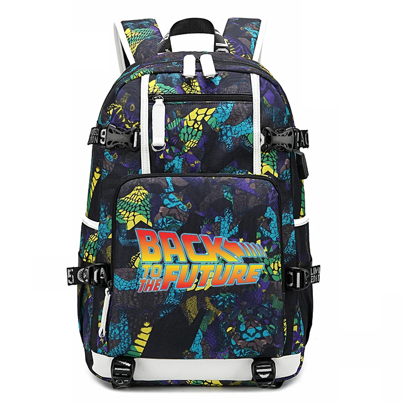 Рюкзак Mochila Back To The Future с принтом женский рюкзак для ноутбука 18 дюймов мужские