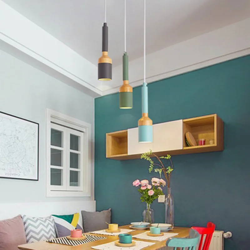 Тройные светодиодсветодиодный подвесные светильники с металлическим абажуром