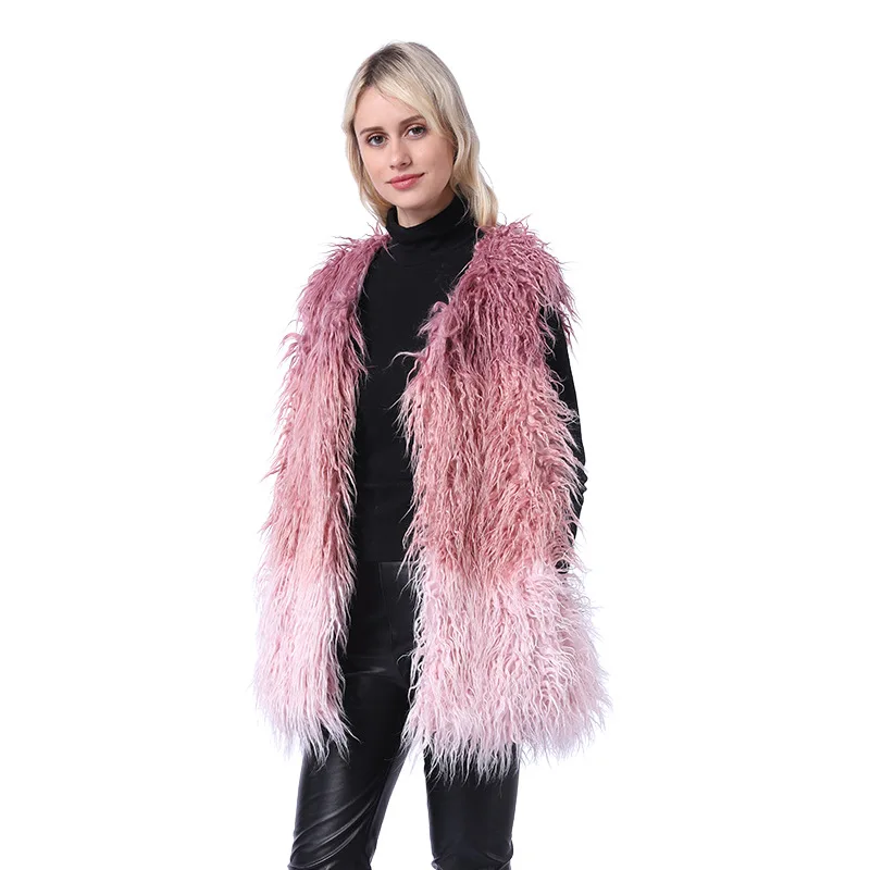 

SWYIVY из искусственного меха пальто волосатые пушистый мех пальто женская одежда без рукавов жилет размера плюс верхняя одежда Повседневная ...