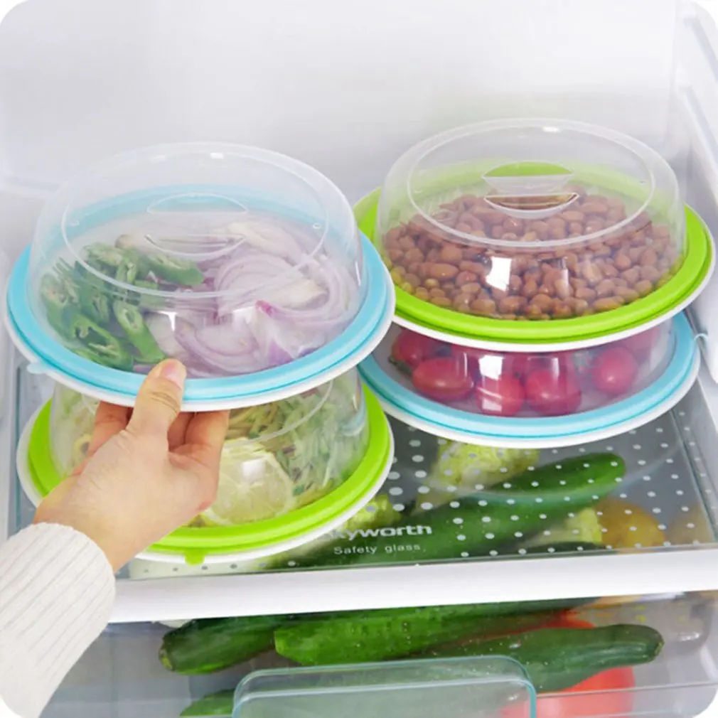 

Dropshipping Professional Microwave Food Anti-Sputtering Cover With Handle Heat Resistant Lid for Microwave Food New