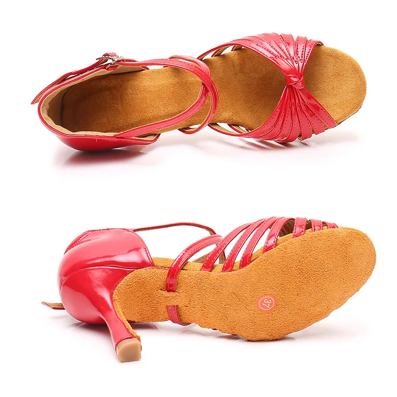 New Arrivals Shoes For Women Latin Dance Practice Performance Ballroom Salsa Dancing Shoes Red Gold Silver Colorful Dance Shoes