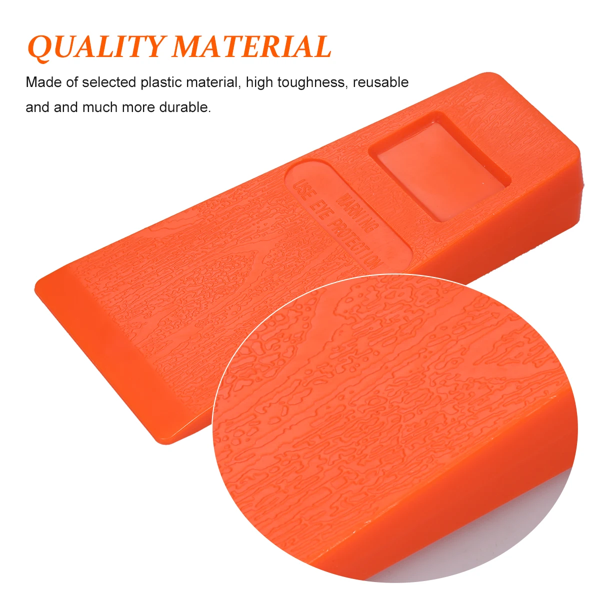 

4Pcs 14cm Orange Plastic Felling Wedge Felled Chock Tree Cutting Wedge Spiked Wedge Woodcutting Tool