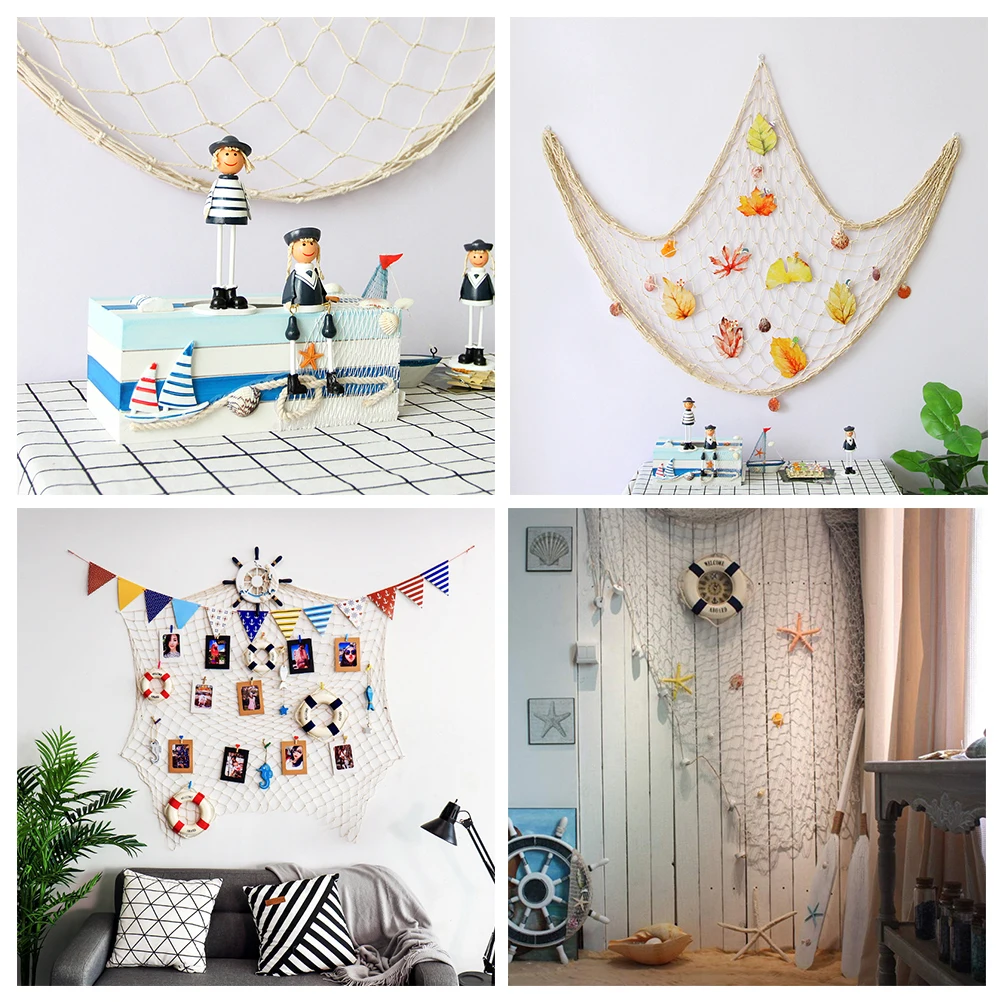 Средиземноморский Морской стиль белый синий Декор чистая украшения с дизайном