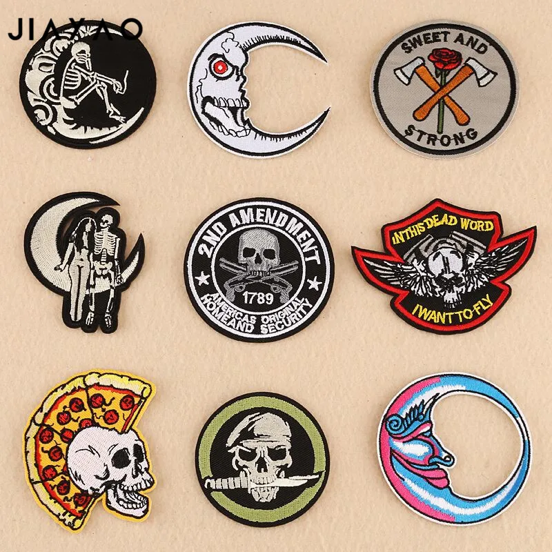 Круглая нашивка на ветер в стиле панк высококачественные аксессуары для одежды вышитые тканевые наклейки с