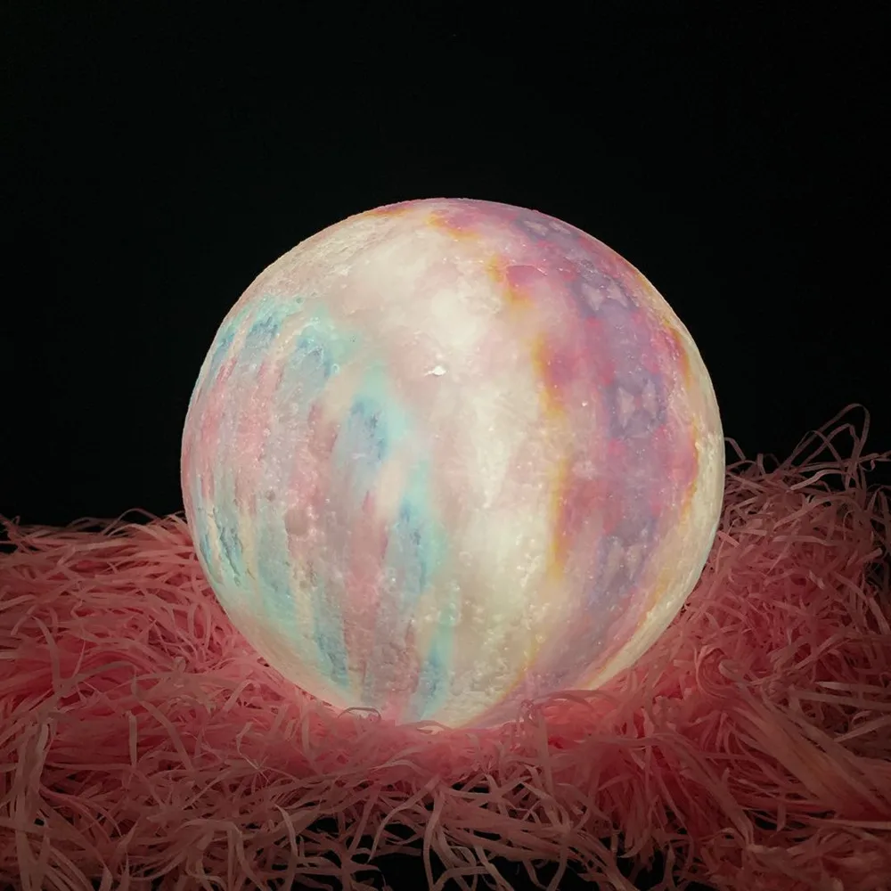 Лампа Галактическая с 3D-принтом в виде звезды и Луны 15 см зарядка по USB яркая 2020 г. |