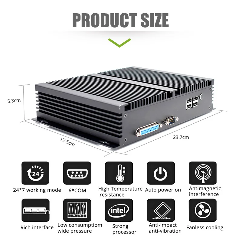 Мини ПК 8th поколения Intel Core I5 8250U Windows 7/8/10 Linux Поддержка 4K HD безвентиляторный