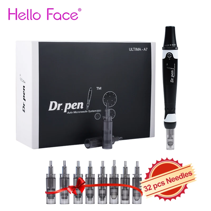 Dr. pen Ultima A7 Professional Original Doctor Pen Microneedle Therapy System Skin Care With 32 Needles Cartridge For Lover