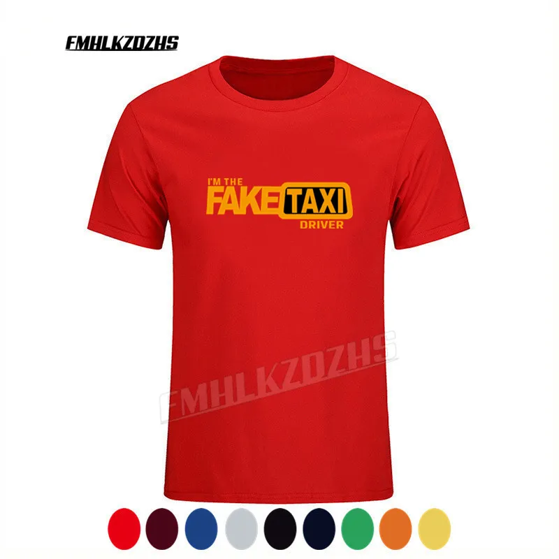 2021 брендовая крутая Мужская футболка поддельная такси обычная солнечный свет 100%
