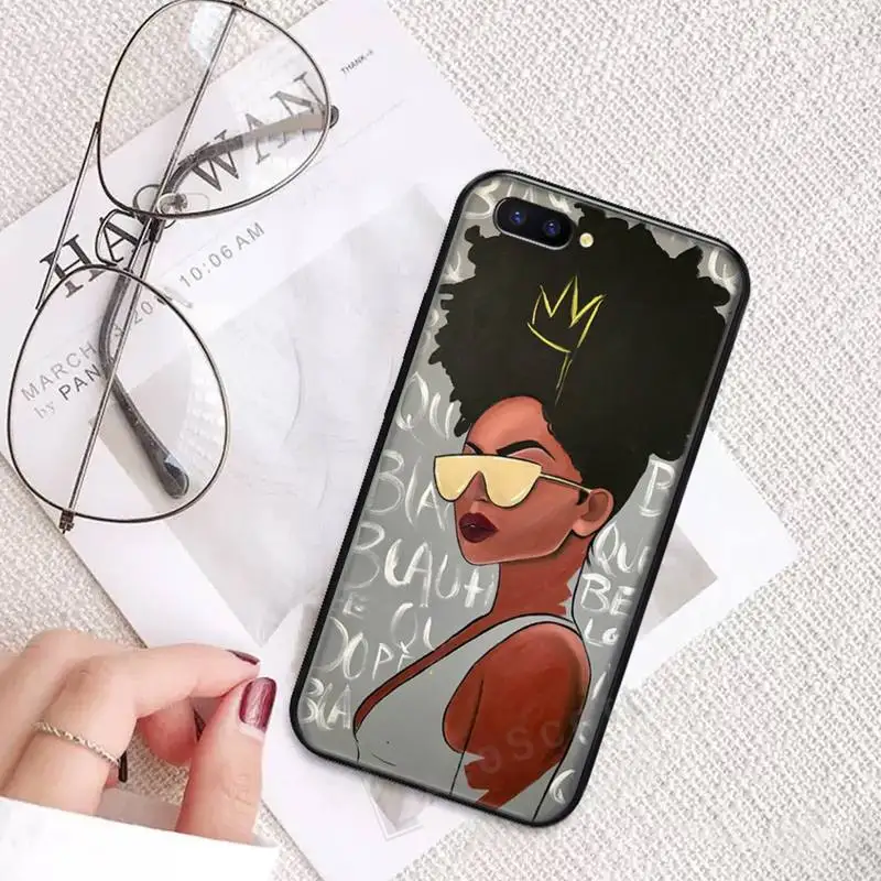 

black girl African Beauty Phone Case For OPPO R9 R11 R15 R17 RENO Realme S PLUS Normal 2z 3 5 C2 pro