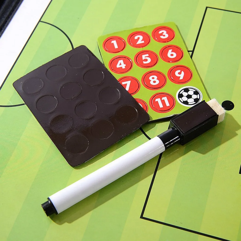 Soccer Table Trainning Assisitant Teams 2.5 Folding Leather Teaching Training Instructor Sand Board#g4 | Спорт и развлечения