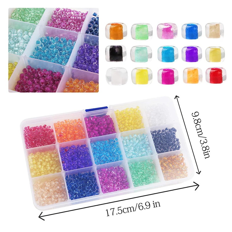 

1Box 3mm/4mm Jewelry Beads Set Glass Seed Beads Acrylic Letter Beads Fit DIY Jewelry Making Bracelet Necklace Accessories