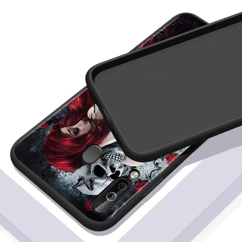

Skull face for Huawei P Smart Z S Plus 2020 2019 Nova 5T 5i 5 4e 4 3i 3e 3 2i Phone Case Bright Black Cover